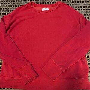 Aerie Vibrant Red Crew Neck Sweater